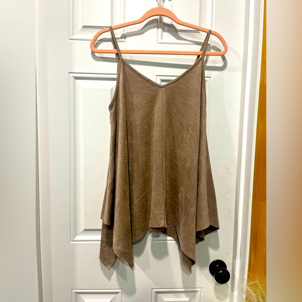 Western feel velvet tank